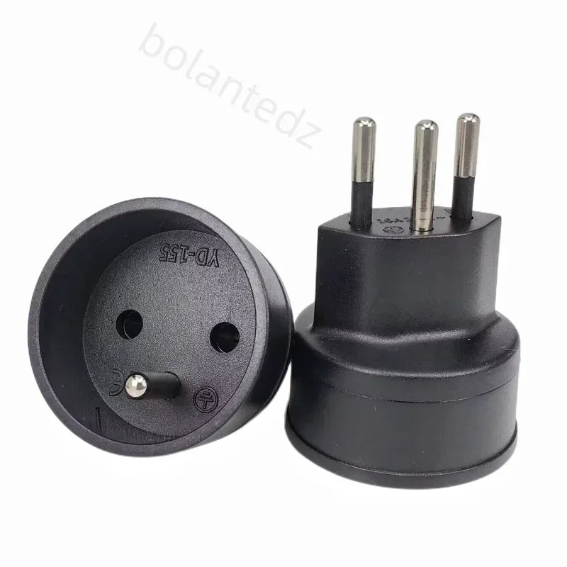 Spina adattatore da viaggio spina a 3 pin, alimentazione 10A 250V da UE a Svizzera