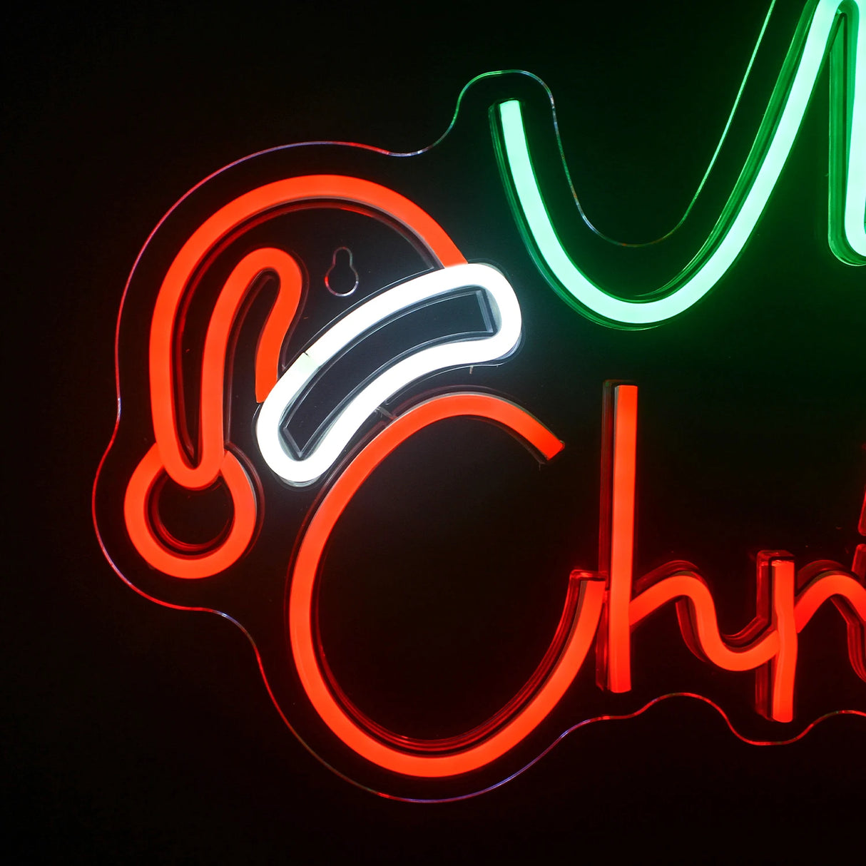 Scritta LED Merry Christmas dimmerabile per la parete della camera da letto, decorazione della stanze, festa e decorazioni