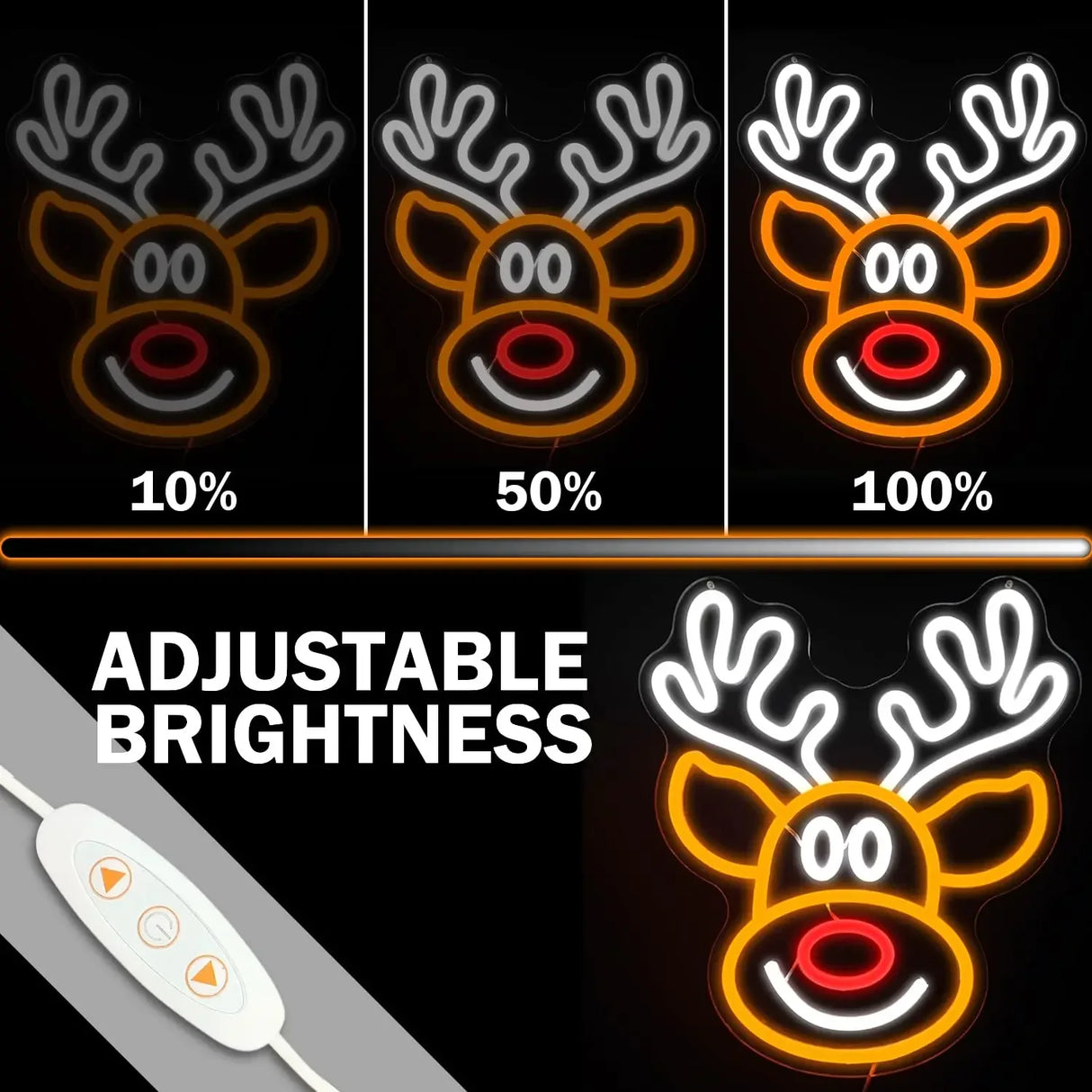 Decorazione natalizia luminosa, Renna LED Neon Light per la casa