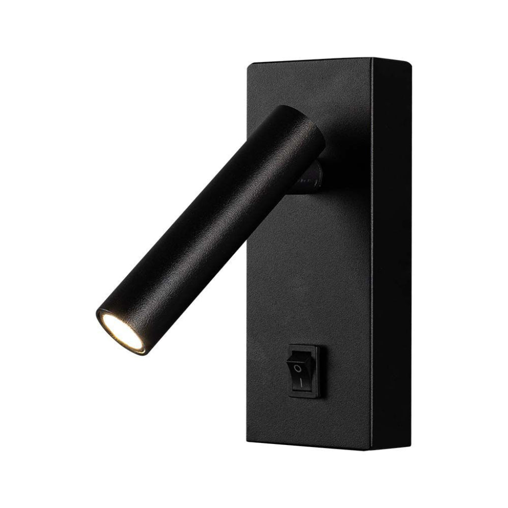 V-TAC Applique da Hotel per Lettura LED 2W Orientabile su Ogni Lato con Tasto On/Off 145*150*60mm Colore Nero 4000K