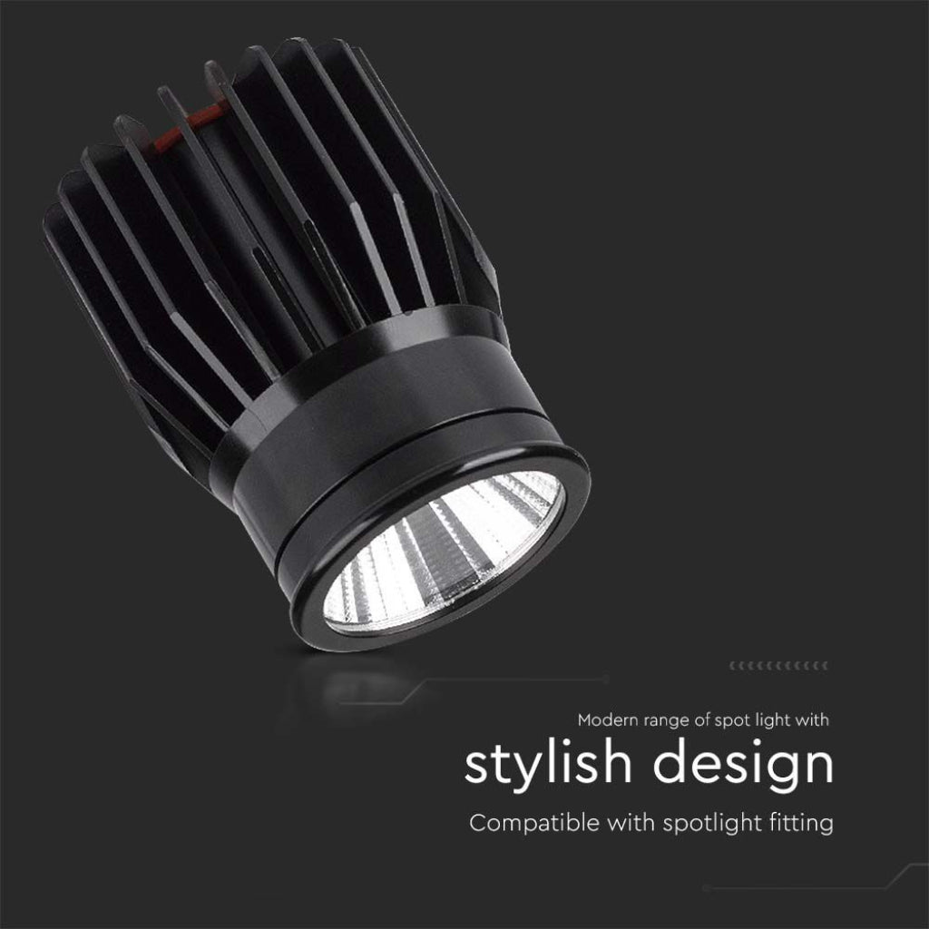 V-TAC Faretto LED da Incasso Rotondo LED 18W in Alluminio Colore Nero 3000K