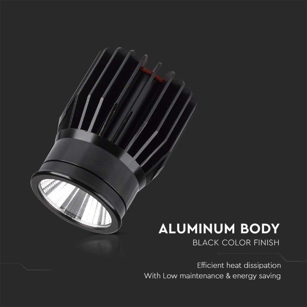 V-TAC Faretto LED da Incasso Rotondo LED 18W in Alluminio Colore Nero 4000K