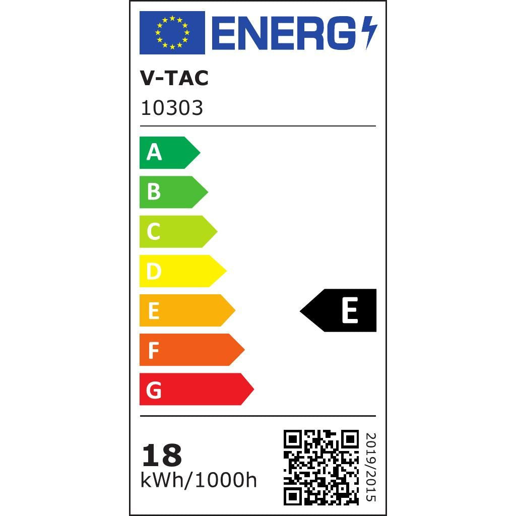 V-TAC Faretto LED da Incasso Rotondo LED 18W in Alluminio Colore Nero 6400K