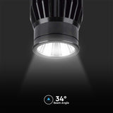V-TAC Faretto LED da Incasso Rotondo LED 18W in Alluminio Colore Nero 6400K