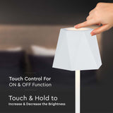 V-TAC Lampada LED da Tavolo 1.5W 130*372mm Colore Bianco ricaricabile con USB C Touch Dimmerabile 3in1