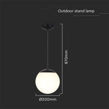 V-TAC Lampada LED da Soffitto con Portalampada E27 (max. 60W) Colore Nero Opaco 200x800mm IP44