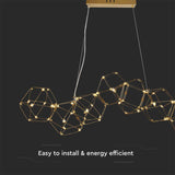V-TAC Lampadario LED a Sospensione 28W in Metallo dal Design Moderno Verniciato Oro 3000K
