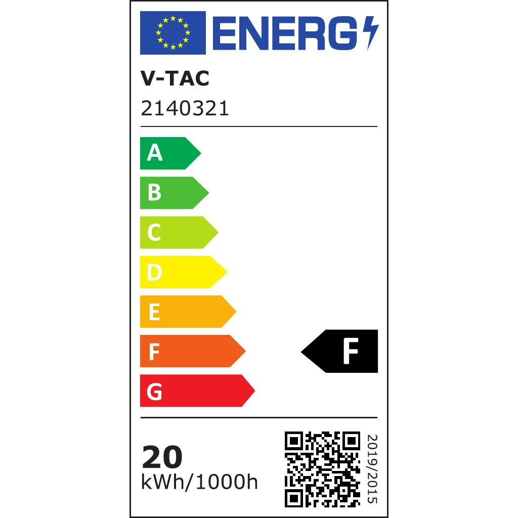 V-TAC Lampada LED da Tavolo 17W Cavo di Alimentazione e Interruttore con Presa EU Colore Bianco 3000K