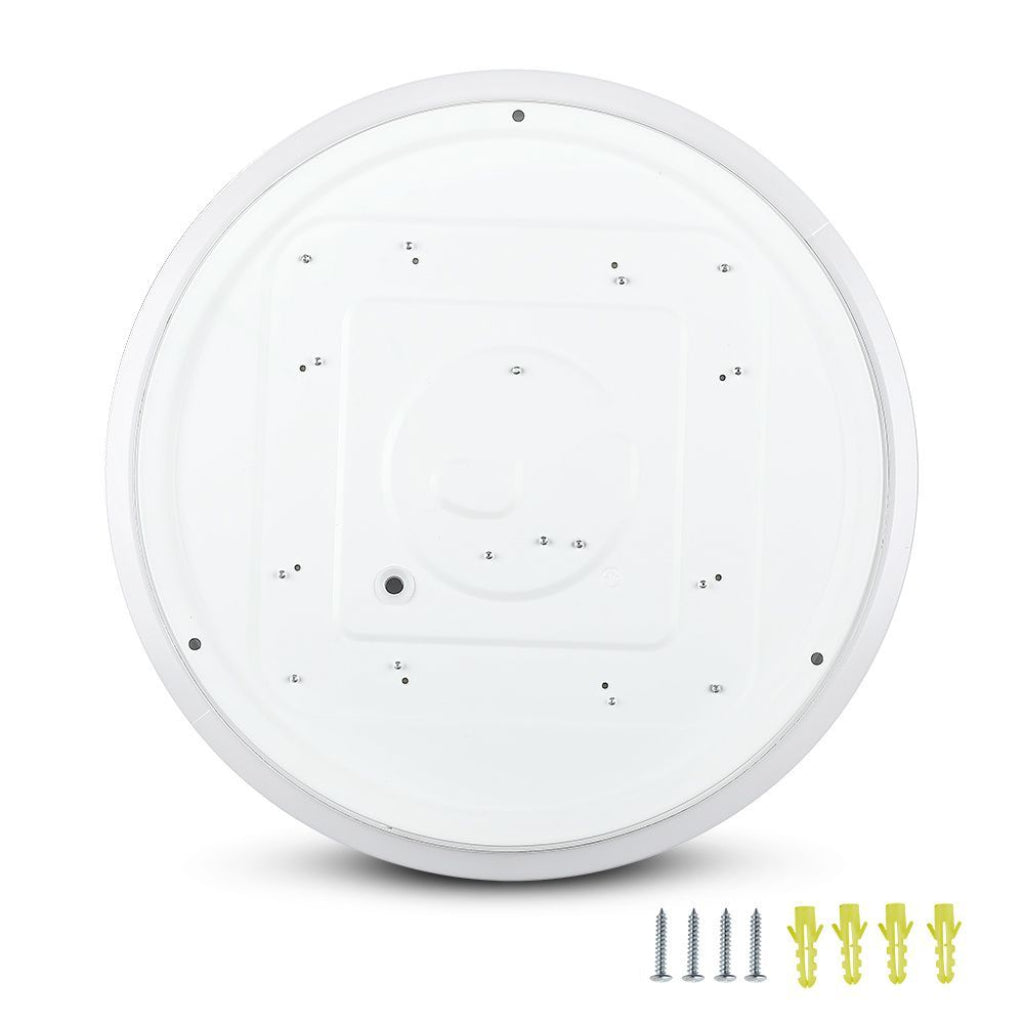 V-TAC Plafoniera LED Rotonda 18W con Interruttore Cambia Colore 3 in 1 Satinata d: 300mm h: 45mm