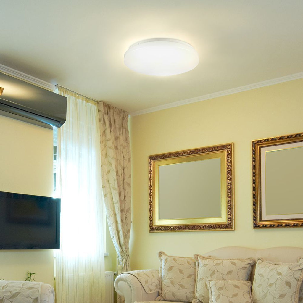 V-TAC Plafoniera LED Rotonda 18W con Interruttore Cambia Colore 3 in 1 Satinata d: 300mm h: 45mm