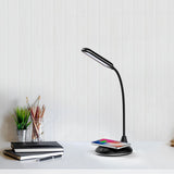 V-TAC Lampada LED da Tavolo Rotonda 4W Multifunzione 3 in 1 con Caricatore Wireless Colore Nero