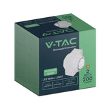 V-TAC Applique LED da Muro 2W Doppio Fascio Luminoso Corpo Bianco 4000K IP54