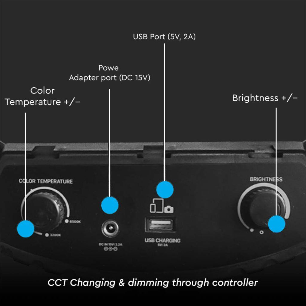 V-TAC Lampada ad Anello 55W 45cm per Selfie e Riprese Video con Treppiede Regolabile 160cm incluso Telecomando e 3 Supporti per Telefono CCT Variabile 3200K-5500K