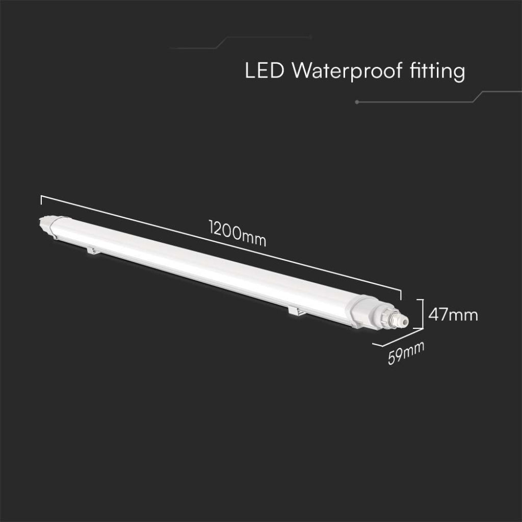 V-TAC Plafoniera LED Impermeabile 36W Collegabile L-Series 120cm 4000K IP65