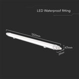V-TAC Plafoniera LED Impermeabile 36W Collegabile L-Series 120cm 4000K IP65