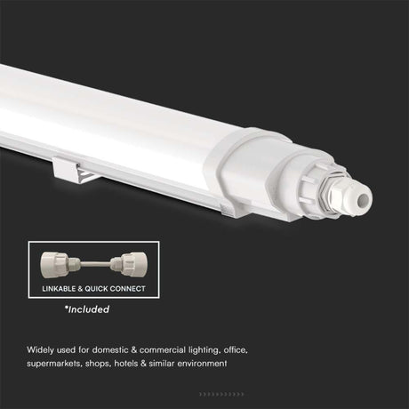 V-TAC Plafoniera LED Impermeabile 18W Collegabile L-Series 60cm 4000K IP65
