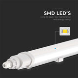 V-TAC Plafoniera LED Impermeabile 18W Collegabile L-Series 60cm 4000K IP65