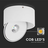 V-TAC Faretto LED COB da Incasso Rotondo 20W Inclinabile Colore Bianco 3in1