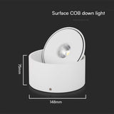 V-TAC Faretto LED COB da Incasso Rotondo 20W Inclinabile Colore Bianco 3in1