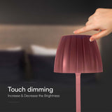 V-TAC Lampada LED da Tavolo 2.7W 105*340mm Colore Marrone ricaricabile con USB C Touch Dimmerabile 3in1