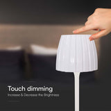 V-TAC Lampada LED da Tavolo 2.7W 105*340mm Colore Bianco ricaricabile con USB C Touch Dimmerabile 3in1