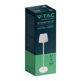 V-TAC Lampada LED da Tavolo 2.7W 105*340mm Colore Bianco ricaricabile con USB C Touch Dimmerabile 3in1