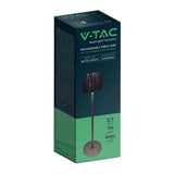 V-TAC Lampada LED da Tavolo 2.7W 105*340mm Colore Nero ricaricabile con USB C Touch Dimmerabile 3in1