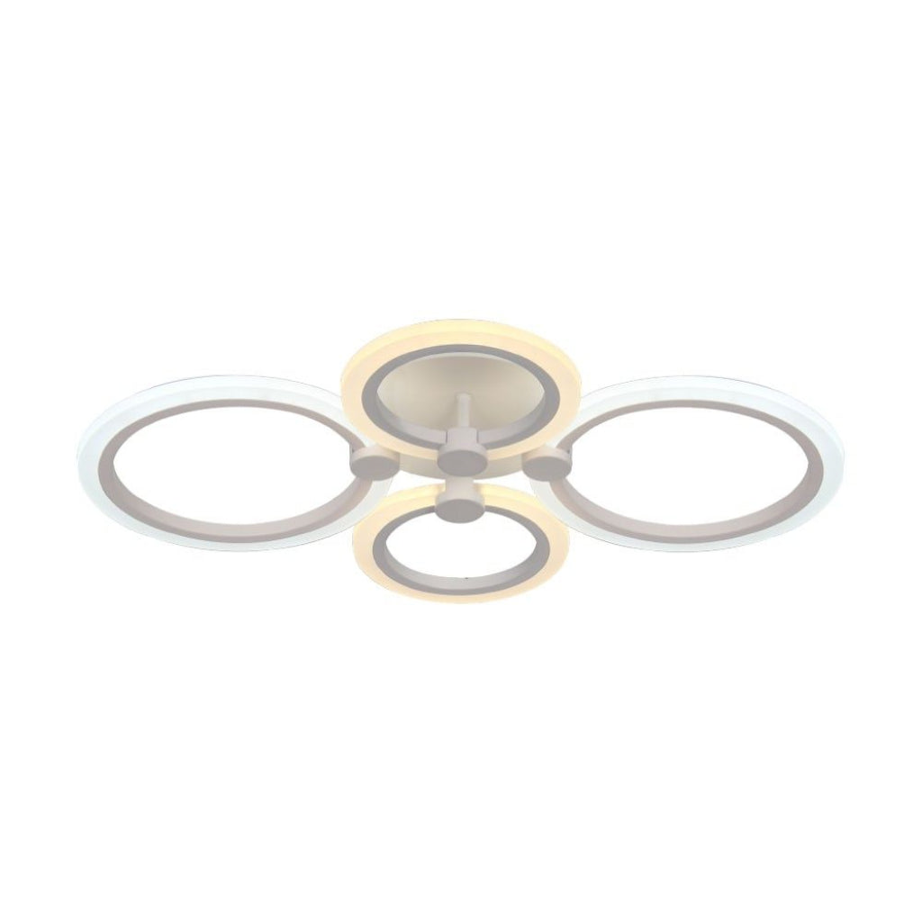 V-TAC Lampadario LED a Plafone con Telecomando 51W dal Design Moderno e Fascio Luminoso 360° Colore Bianco 600x400x100mm Dimmerabile CCT 3in1