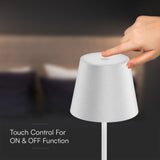V-TAC Lampada LED da Tavolo 1.5W Colore Bianco in Alluminio con caricatore Wireless e Touch Dimmerabile 3000K IP54