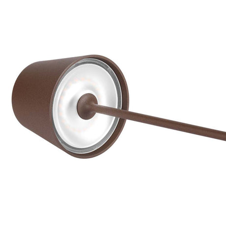 V-TAC Lampada LED da Tavolo 1.5W Colore Corten in Alluminio con caricatore Wireless e Touch Dimmerabile 3000K IP54