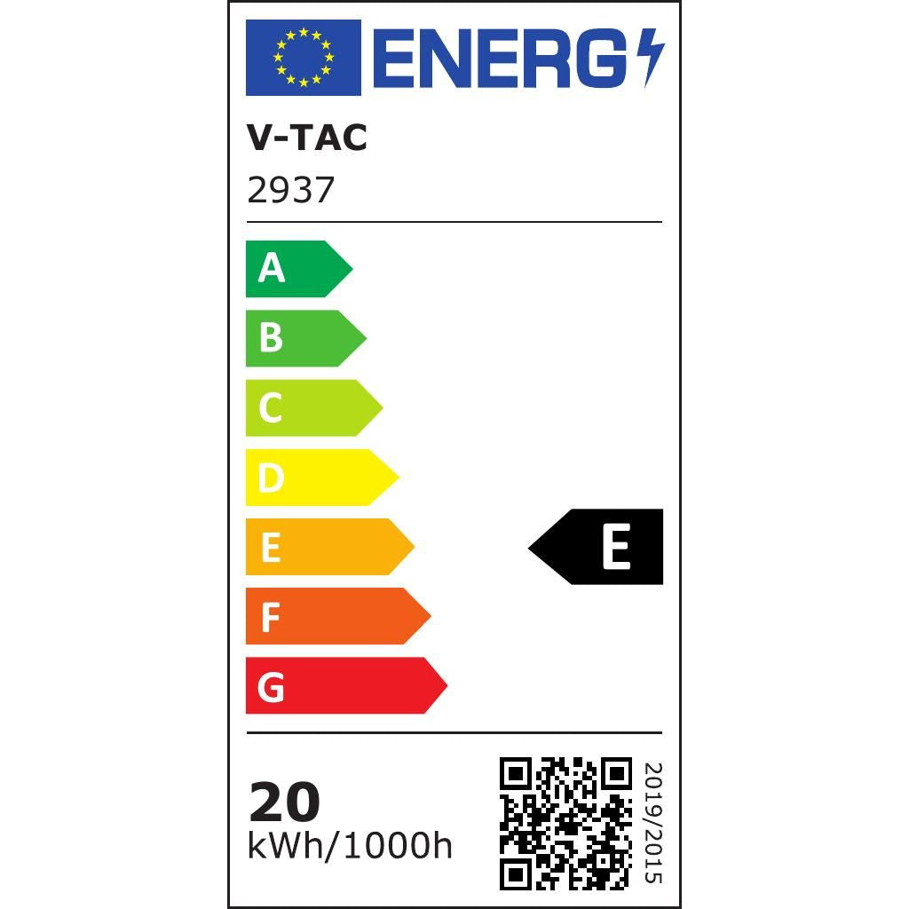 V-TAC Lampada LED da Muro Rettangolare 17W 120LM/W Colore Nero Ruotabile 4000K IP65