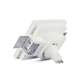 V-TAC Portafaretto LED da Incasso Quadrato GU10 e GU5.3 (MR16) Corpo in Gesso Bianco