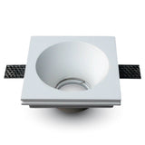 V-TAC Portafaretto LED da Incasso Quadrato GU10 e GU5.3 (MR16) Corpo in Gesso Bianco