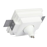 V-TAC Portafaretto LED da Incasso Quadrato GU10 e GU5.3 (MR16) Corpo in Gesso Bianco
