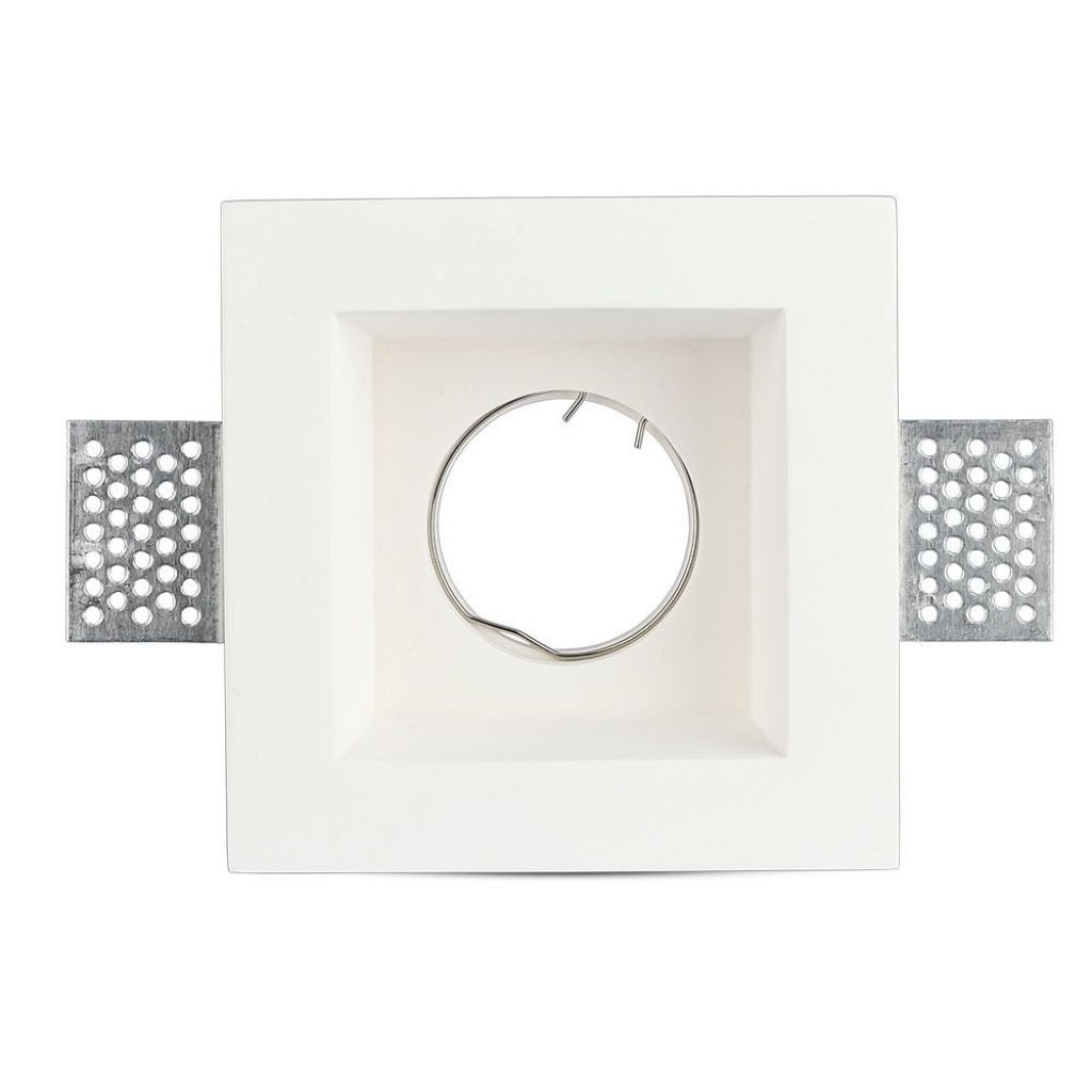 V-TAC Portafaretto LED da Incasso Quadrato GU10 e GU5.3 (MR16) Corpo in Gesso Bianco