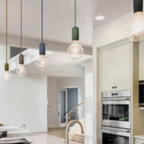 V-TAC Lampadario LED a Cilindro in Calcestruzzo con Portalampada E27 (Max 60W) Colore Verde