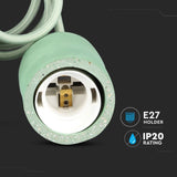 V-TAC Lampadario LED a Cilindro in Calcestruzzo con Portalampada E27 (Max 60W) Colore Verde