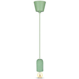 V-TAC Lampadario LED a Cilindro in Calcestruzzo con Portalampada E27 (Max 60W) Colore Verde