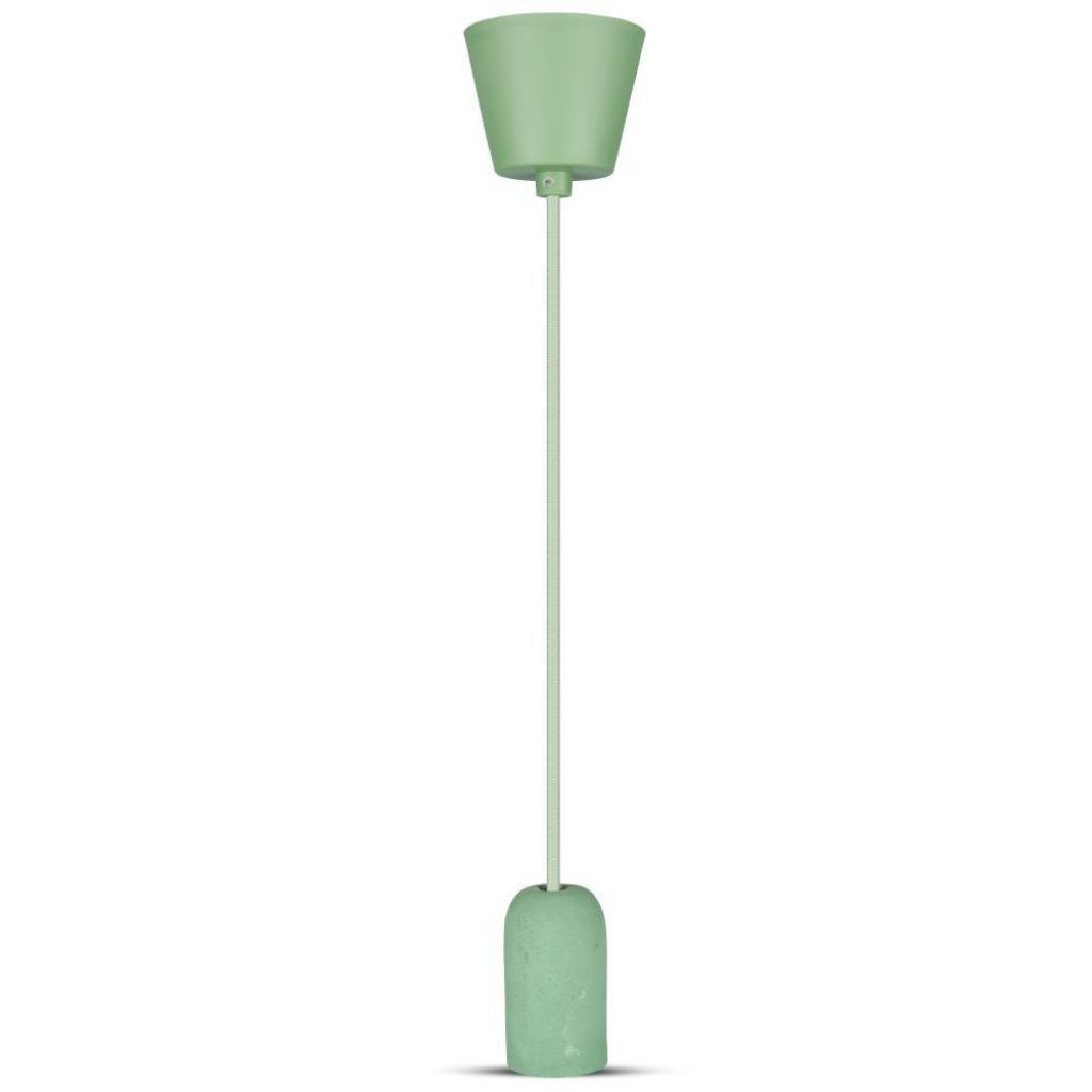 V-TAC Lampadario LED a Cilindro in Calcestruzzo con Portalampada E27 (Max 60W) Colore Verde