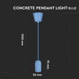 V-TAC Lampadario LED a Cilindro in Calcestruzzo con Portalampada E27 (Max 60W) Colore Blu