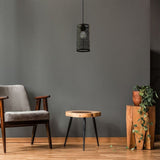 V-TAC Lampadario LED a Cilindro Alveolare in Metallo Satinato con Portalampada E27 Ø13x130cm (Max 60W) Colore Nero Opaco