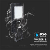 V-TAC Armatura Stradale LED SMD 40W 120LM/W con Pannello Solare, Sensore PIR e Telecomando, Colore Nero 6000K IP65
