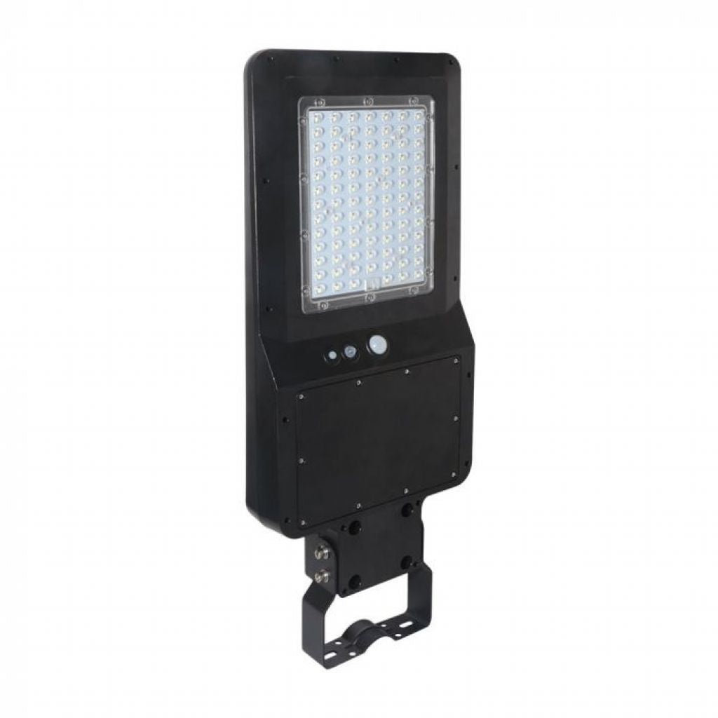 V-TAC Armatura Stradale LED SMD 40W 120LM/W con Pannello Solare, Sensore PIR e Telecomando, Colore Nero 6000K IP65