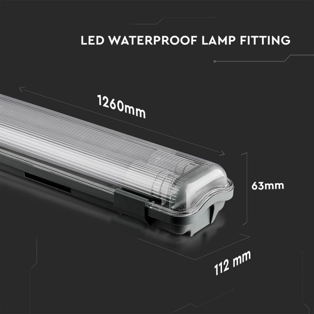 V-TAC Plafoniera LED Doppia Impermeabile 36W 120cm 4000K IP65