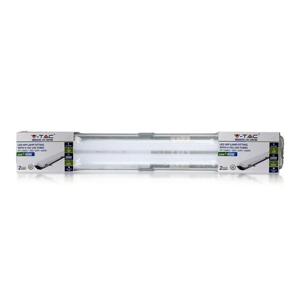 V-TAC Plafoniera LED Doppia Impermeabile 36W 120cm 4000K IP65