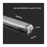 V-TAC Plafoniera LED Doppia Impermeabile 36W 120cm 6400K IP65