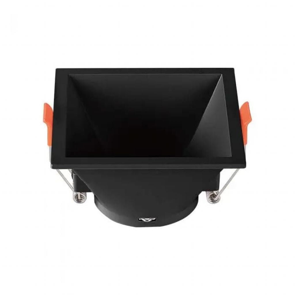 V-TAC Portafaretto LED da Incasso Quadrato GU10 con Sezione Quadrata Colore Nero