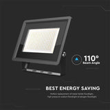V-TAC Faro LED SMD 200W F-Series con Driver IC Integrato Colore Nero 4000K IP65