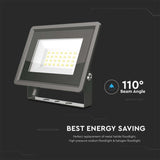 V-TAC Faro LED SMD 20W F-Series con Driver IC Integrato Colore Nero 4000K IP65
