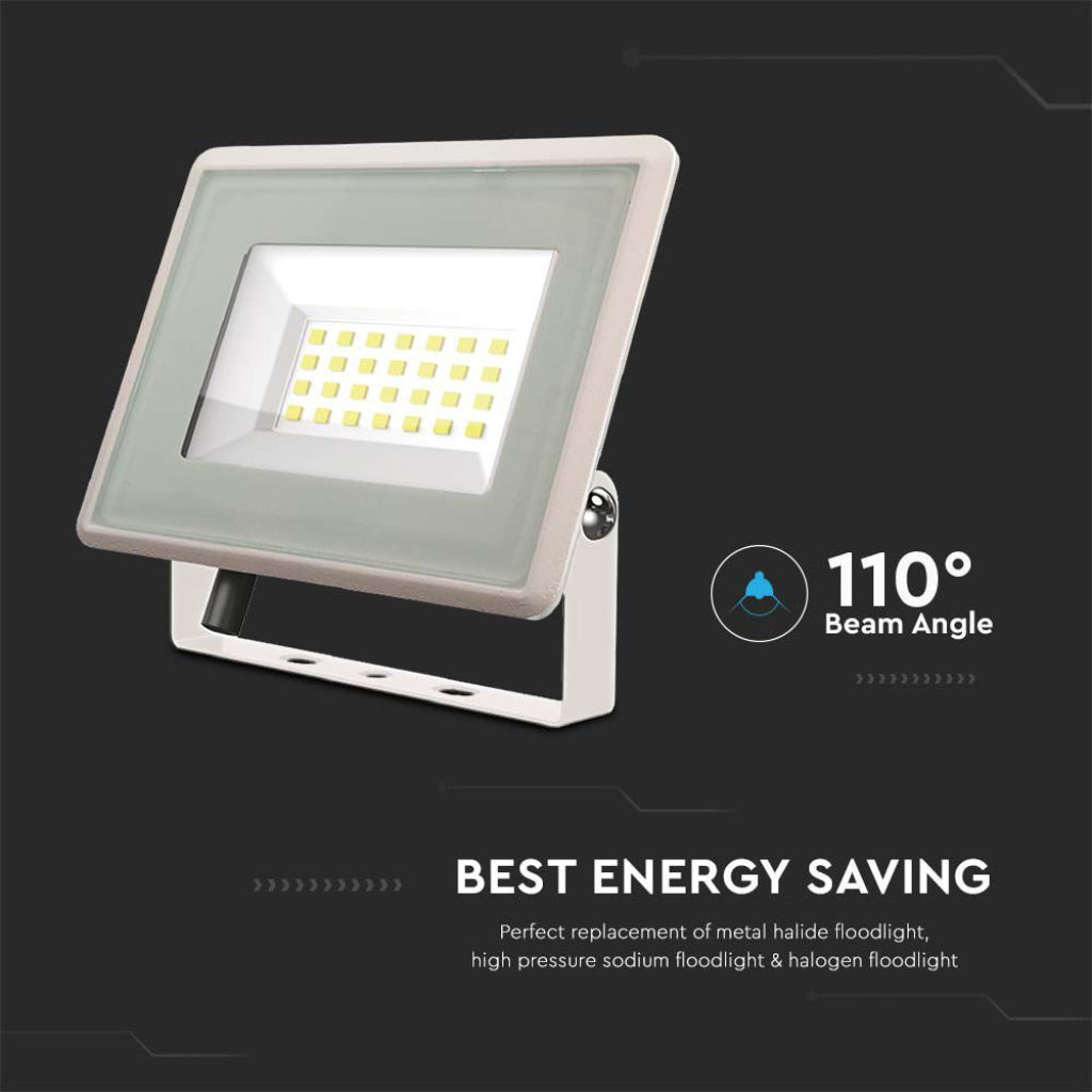 V-TAC Faro LED SMD 20W F-Series con Driver IC Integrato Colore Bianco 4000K IP65